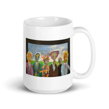 Load image into Gallery viewer, Mark Twain and Men in Ties White glossy mug