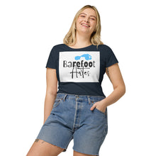 Load image into Gallery viewer, Barefoot Artes Logo Women’s basic organic t-shirt