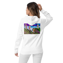 Load image into Gallery viewer, Wahine Surf Team Unisex eco raglan hoodie
