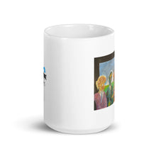 Load image into Gallery viewer, Mark Twain and Men in Ties White glossy mug
