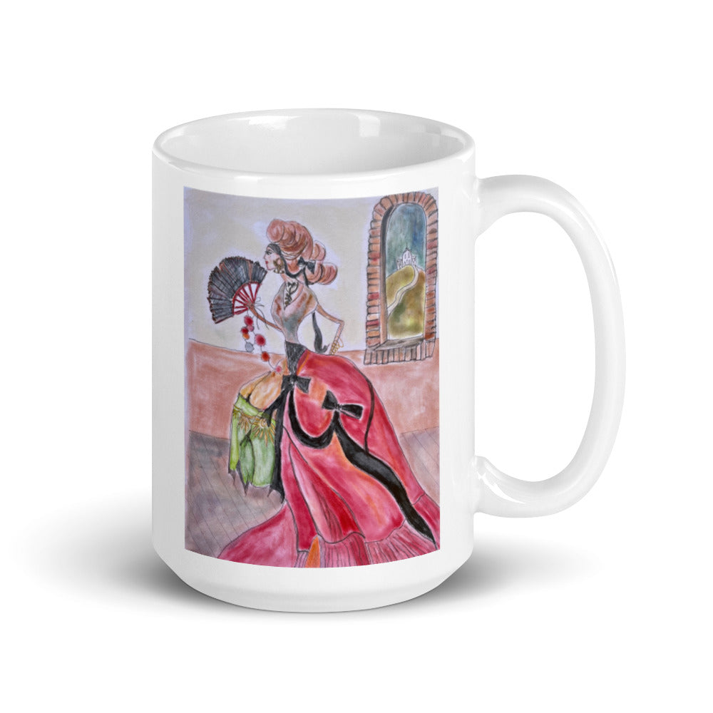 La Contessa White glossy mug