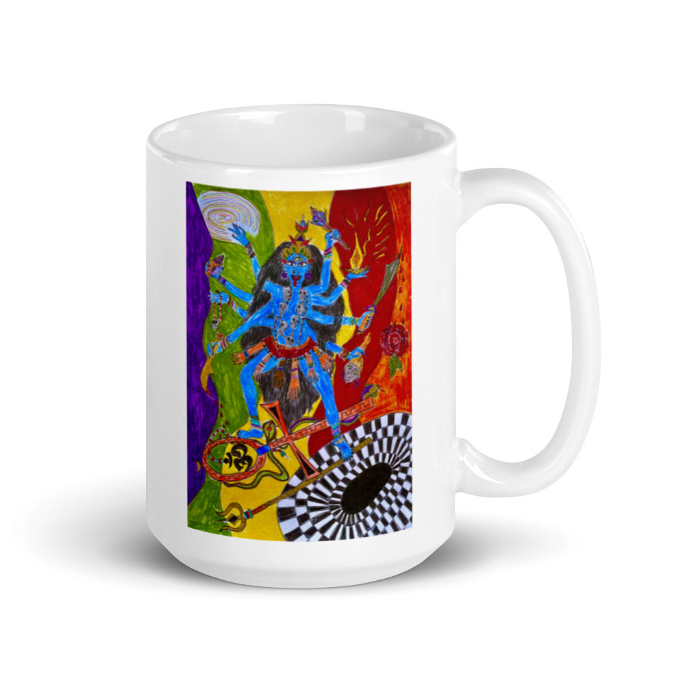 Kali Devi White glossy mug