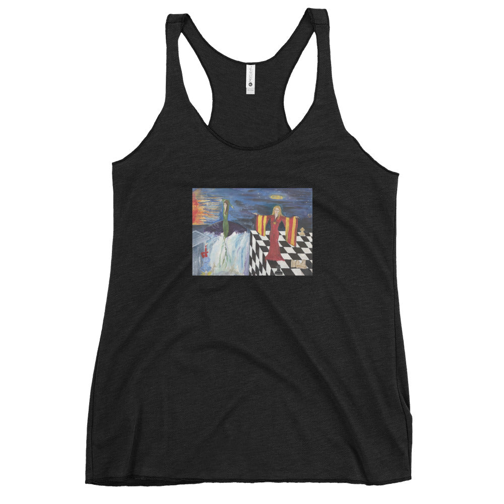 Peyote Chess and The Red Queen Women's Racerback Tank